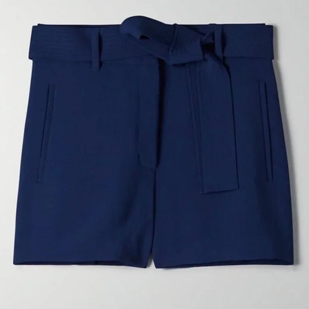 Aritzia High Waist Women Shorts - Navy Blue